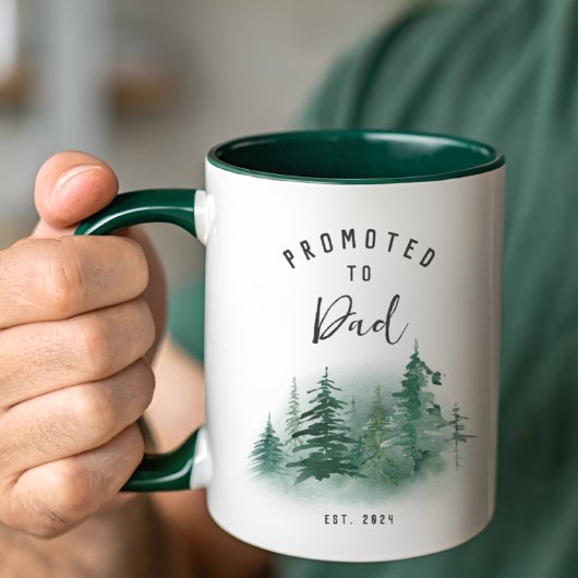 Mug Promotion au rang de papa année estimée.