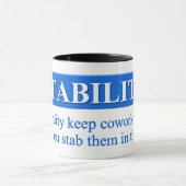 Mug Promotion de la stabilité de lieu de travail (Centre)