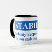 Mug Promotion de la stabilité de lieu de travail (Devant gauche)