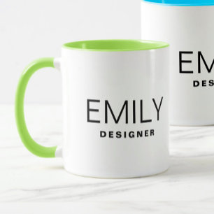 Mug Promotion d'entreprise Ajouter votre nom Deux tons