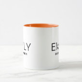 Mug Promotion d'entreprise Ajouter votre nom Deux tons (Centre)