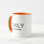 Mug Promotion d'entreprise Ajouter votre nom Deux tons (Devant gauche)