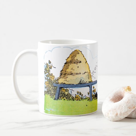 Mug promotionnel de la ruche d'abeille Vintage mod (Avec donut)