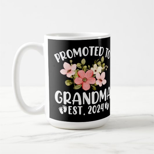 Mug Promu À Grand-Mère 2024 Première Fleur Nana (Gauche)