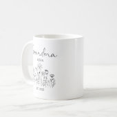 Mug Promu À Grand-Mère De Nouveau Fleurs sauvages EST  (Devant gauche)