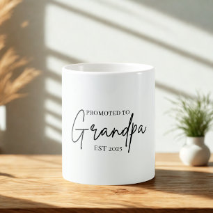 Mug Promu à Grand-père EST 2025   Nouveau cadeau grand