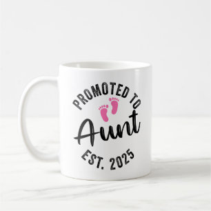 Mug Promu À Tante 2025 Première Nouvelle Tante 2025