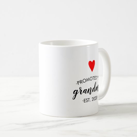 Mug Promu au coeur rouge de grand-mère simple (Devant droit)