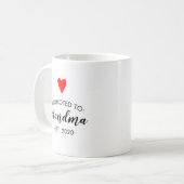 Mug Promu au coeur rouge de grand-mère simple (Devant gauche)