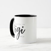 Mug Promu en Gigi Élégant Année EST Script (Devant gauche)