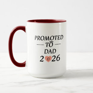 Mug Promu Papa 2026 Cadeau de Baby Shower pour Nouve