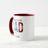Mug Promu Papa Photo Personnalisé | Premier Père (Devant gauche)