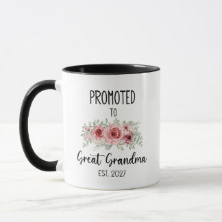 Mug Promue Arrière-Grand-Mère 2027 Fleurs Bébé