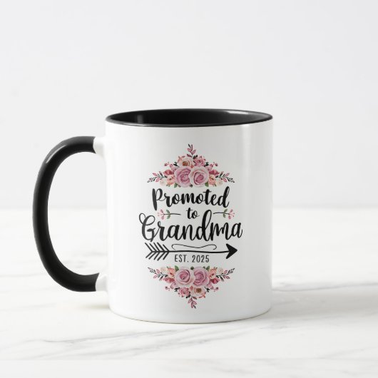 Mug Promue Grand-mère 2025 Annonce de grossesse (Gauche)