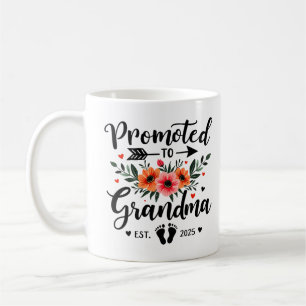 Mug Promue grand-mère 2025 Floral Nouveau Grand-mère