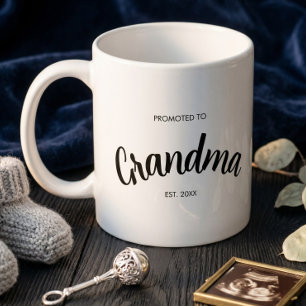 Mug Promue Grand-mère Année de création personnalisée