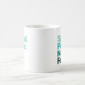 Mug Propager la paix sans craindre la typographie vert (Centre)
