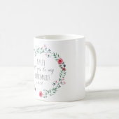 Mug Proposition de Bridesmaid Boug d'aquarelle bothani (Devant droit)