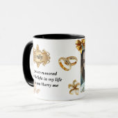 Mug Proposition de Mariage Élégant en Or - "Veux-t (Devant gauche)