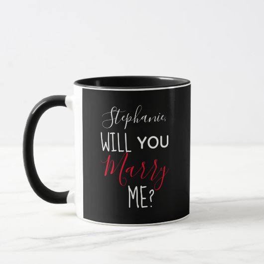 Mug Proposition de mariage personnalisée (Gauche)