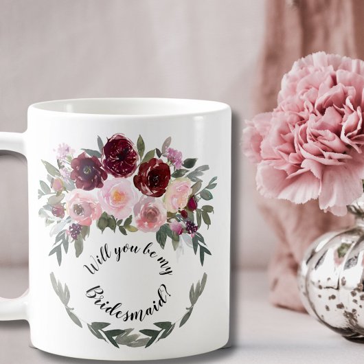 Mug Proposition Entourage Courlande Florale Bourgogne 