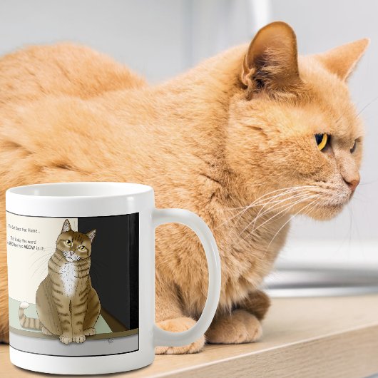 Mug Propriétaire chat tigré orange drôle de chat