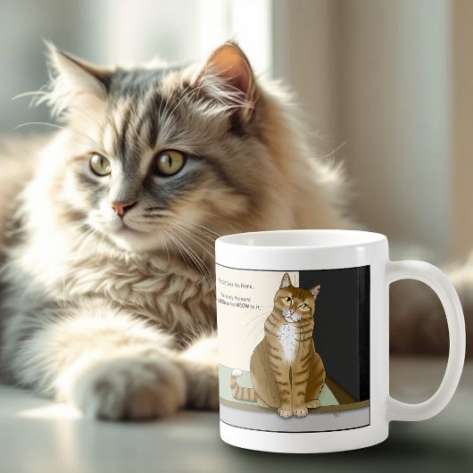Mug Propriétaire chat tigré orange drôle de chat