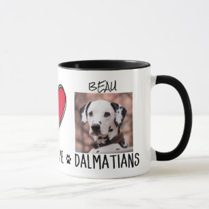 Mug Propriétaire dalmate Paix Amour Amoureux de les ch