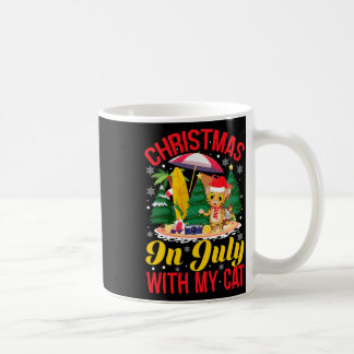 Mug Propriétaire de chat de Noël drôle - Noël en juill