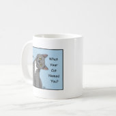 Mug Propriétaire de chat Drôle Nom de chat gris Blue (Devant gauche)
