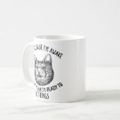 Mug Propriétaire de chats juste parce que je suis Awak (Devant gauche)
