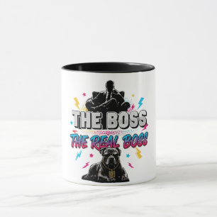 Mug Propriétaire de chien drôle "Le vrai patron" Conce