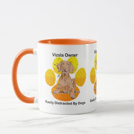 Mug Propriétaire de Vizsla facilement distrait par les (Gauche)