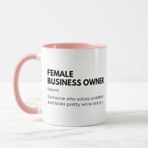 Mug Propriétaire d'entreprise féminine Femme entrepren