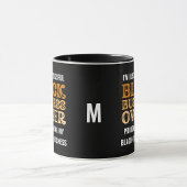 Mug PROPRIÉTAIRE D'ENTREPRISE NOIRE Monogramme d'entre