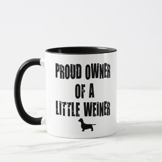 Mug Propriétaire fier d'un petit Weiner (Gauche)