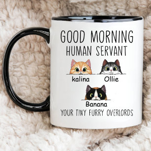 Mug Propriétaire Personnalisé De Chat, Bon Matin Chat 