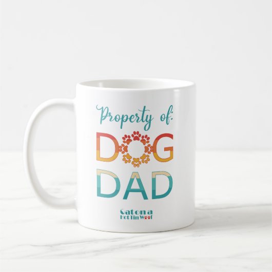 Mug Propriété de Chien Papa (Gauche)