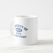 Mug Propriété de département de maths (Devant gauche)