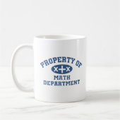 Mug Propriété de département de maths (Gauche)