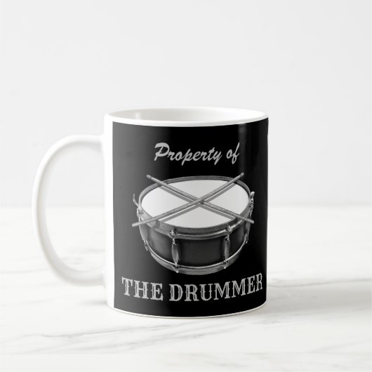 Mug Propriété de Drummer Snare Drumsticks Drumming (Gauche)