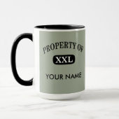 Mug Propriété de XXL Votre nom (Gauche)