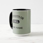 Mug Propriété de XXL Votre nom (Devant gauche)