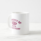Mug Propriété Du Département Des Maths (Devant gauche)