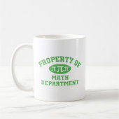 Mug Propriété Du Département Des Maths (vert) (Gauche)