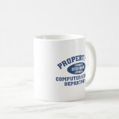 Mug Propriété Du Département Informatique (bleu) (Devant droit)