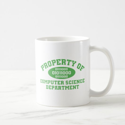 Mug Propriété Du Département Informatique (Vert) (Droite)