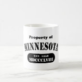 Mug Propriété du Minnesota -texte noir (Centre)
