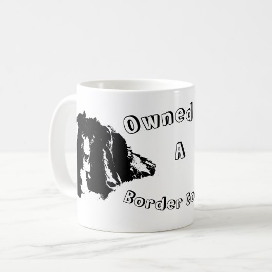 Mug Propriété D'Un Collie Frontière Drôle Chien Drôle (Devant gauche)