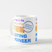 Mug Propriété d'un ingénieur de chauffage Extraordinai (Devant gauche)